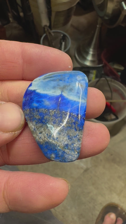 Hand-Cut Lapis Lazuli Cabochon – 14.7g